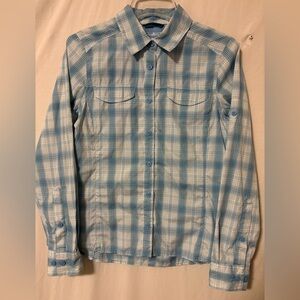 Columbia Light Blue Plaid Shirt